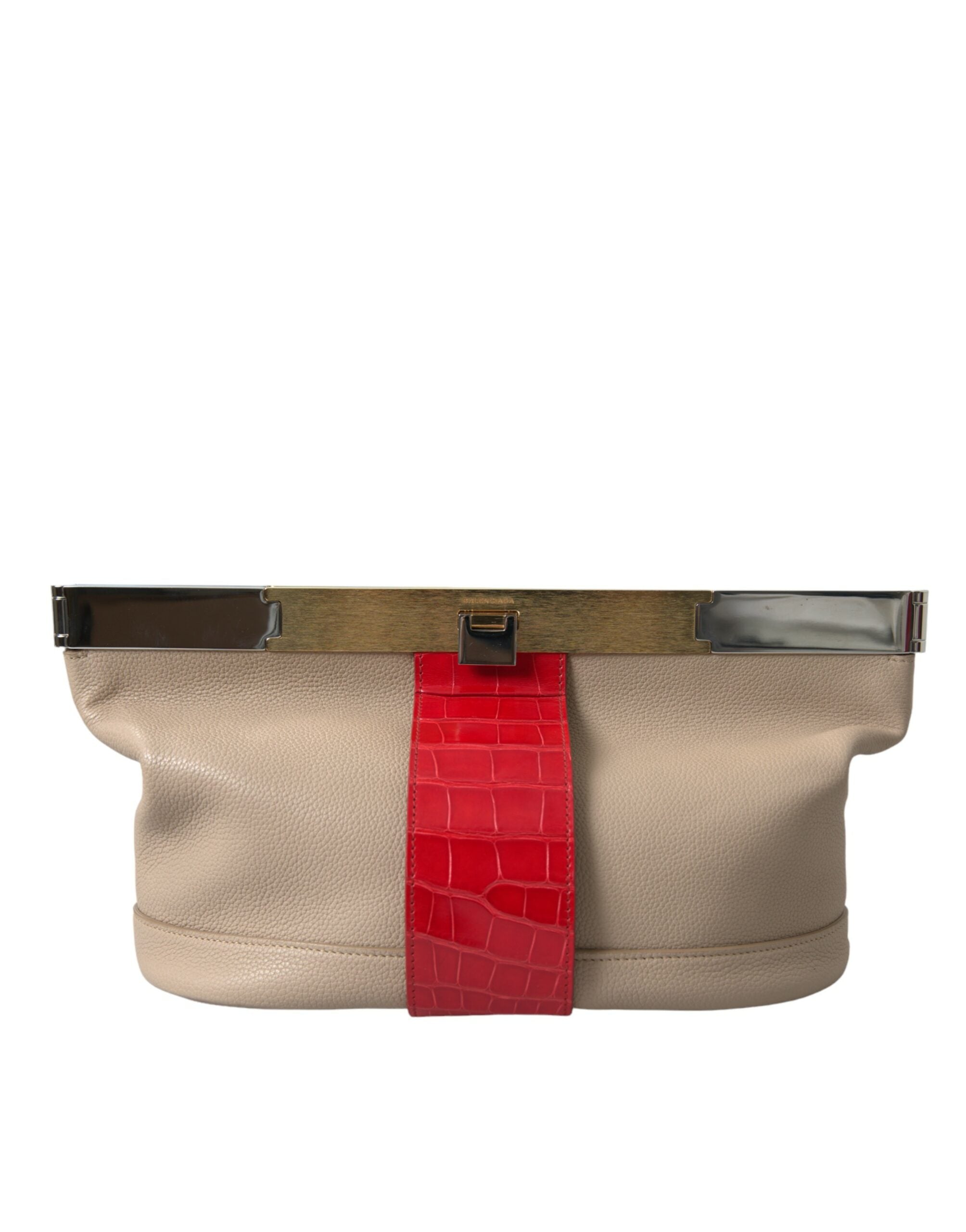 Balenciaga Beige Red Two-tone Bag in Exotic Leather